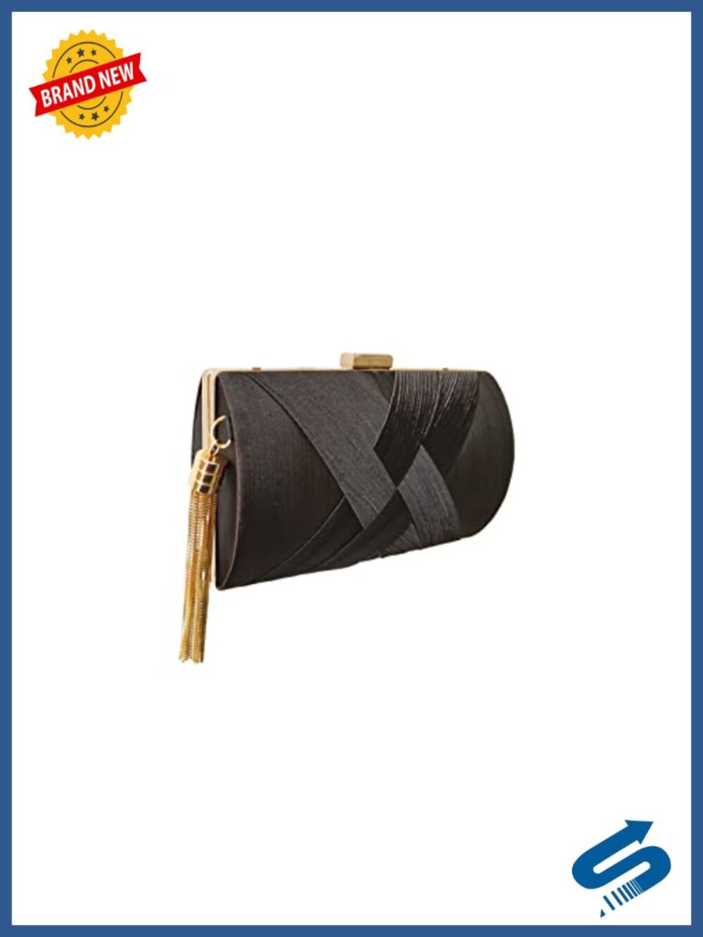 Women's Evening Clutch Bag with Tassel Pendant Detachable Chain Polyester